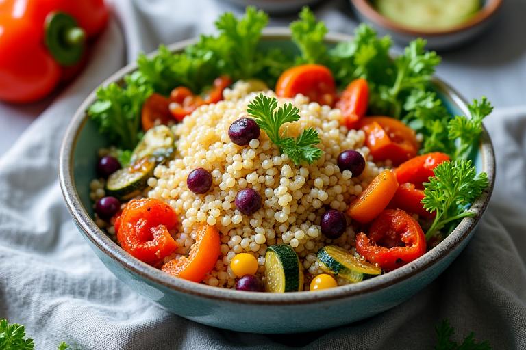 Bowl de quinoa con vegetales